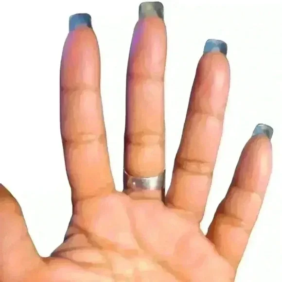 Sterling silver and maquisite ring sz 8 - Picture 2 of 3